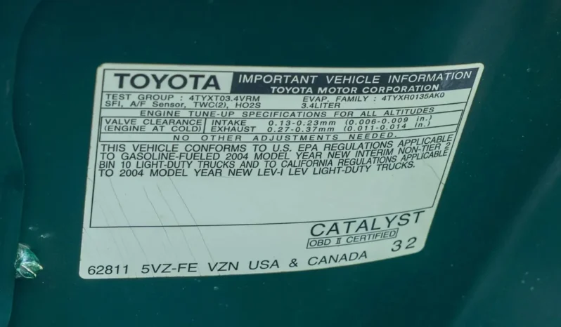 
								2004 Toyota Tacoma SR5 Xtracab TRD 4×4 full									