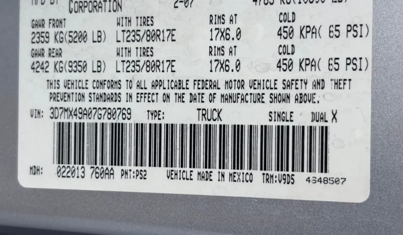 
								2007 Dodge Ram 3500 SLT Mega Cab Dually full									